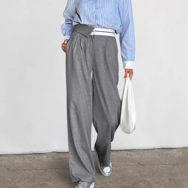 Lunivop  Spring Autumn Casual Women Suit Pants Korean Fashion Straight Trousers Simple Commuting High Waist Wide Pants Woman Clothes