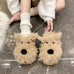 Lunivop Cute Cotton Slippers Woman Waterproof Winter Indoor Non-slip Slides Plush Warm Couple Home Sandals Flat Shoe Shark Flip Flops