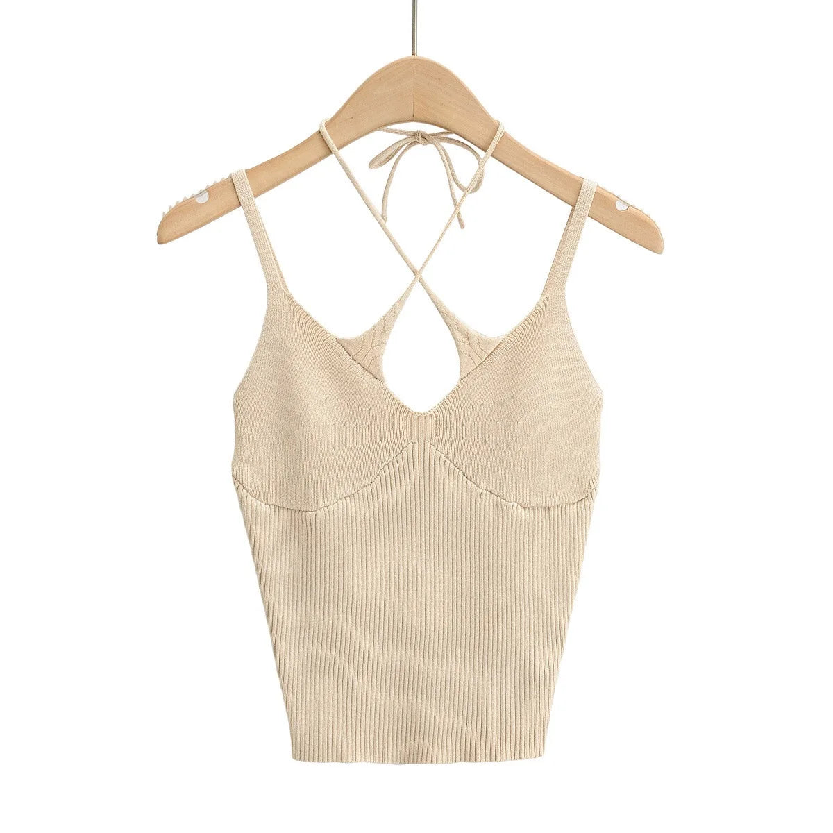 Lunivop  Summer 2 ways wear Camis Women Cross Lace-up Bandage Tank Tops Retro Corset Cool Girl Sexy Slim Knitted Crop Top Tees