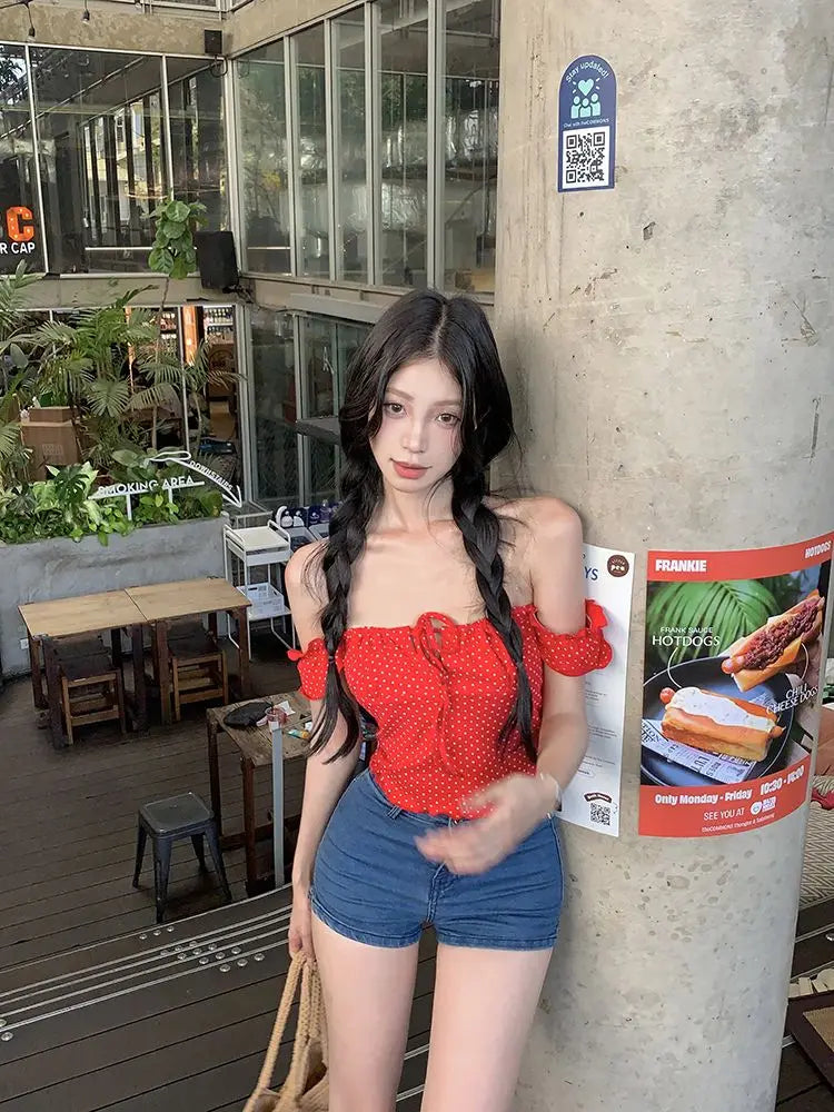 Lunivop  Camis Women Sexy Slash Neck Bandage Slim Ruffles Flowers Backless Summer Fashion Crop Tank Tops Female Casual Sweet