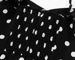 Lunivop  Sexy Black White Polka Dot Print Ruffles Off Shoulder Dress Ruched Chest Slim Waist Short Dresses Robe Holiday Femme Vestidos