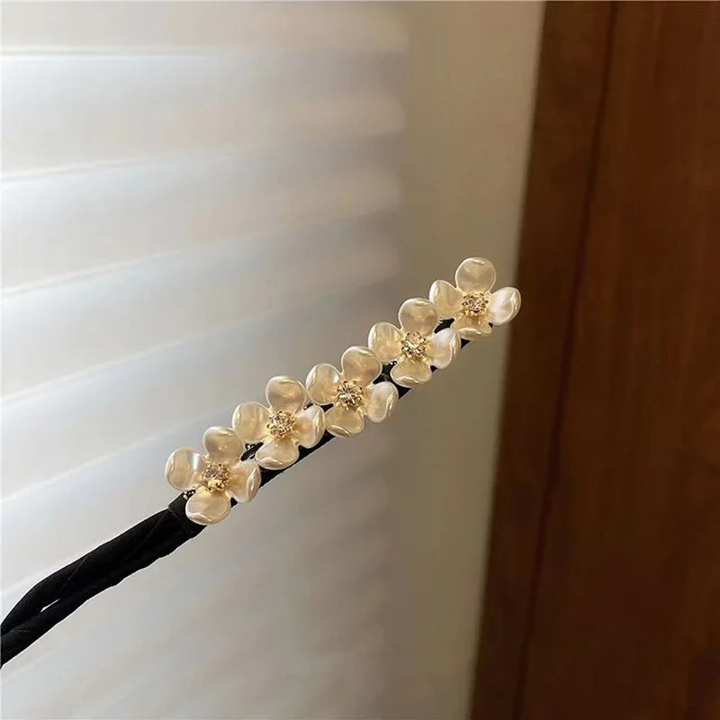 Lunivop  Women Easy Hair Bun Maker Floral Crystal Donut Updo Hair Stick Diy Plate Hair Bendable Hairband Chignon Hair Accessories Gift