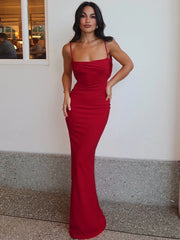 Lunivop  Women's Clothing Summer New Fashionable Dress Sexy Backless Suspender Solid Color Slim Fit Spicy Girl Temperament Dress