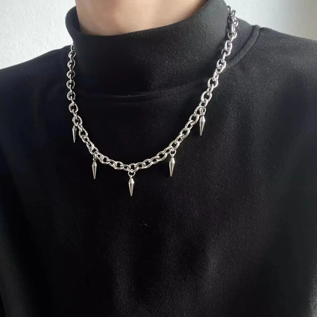 Lunivop Punk Aesthetic Stud Necklace Men Choker Cool Accessories Hip Hop Women Necklace Egirl Pendant Necklace Decoration Gift Wholesale