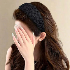 Lunivop  New Fashion Wide Side Headband For Women Classic Solid Color High Cranial Headband Casual Party Hair Accessories