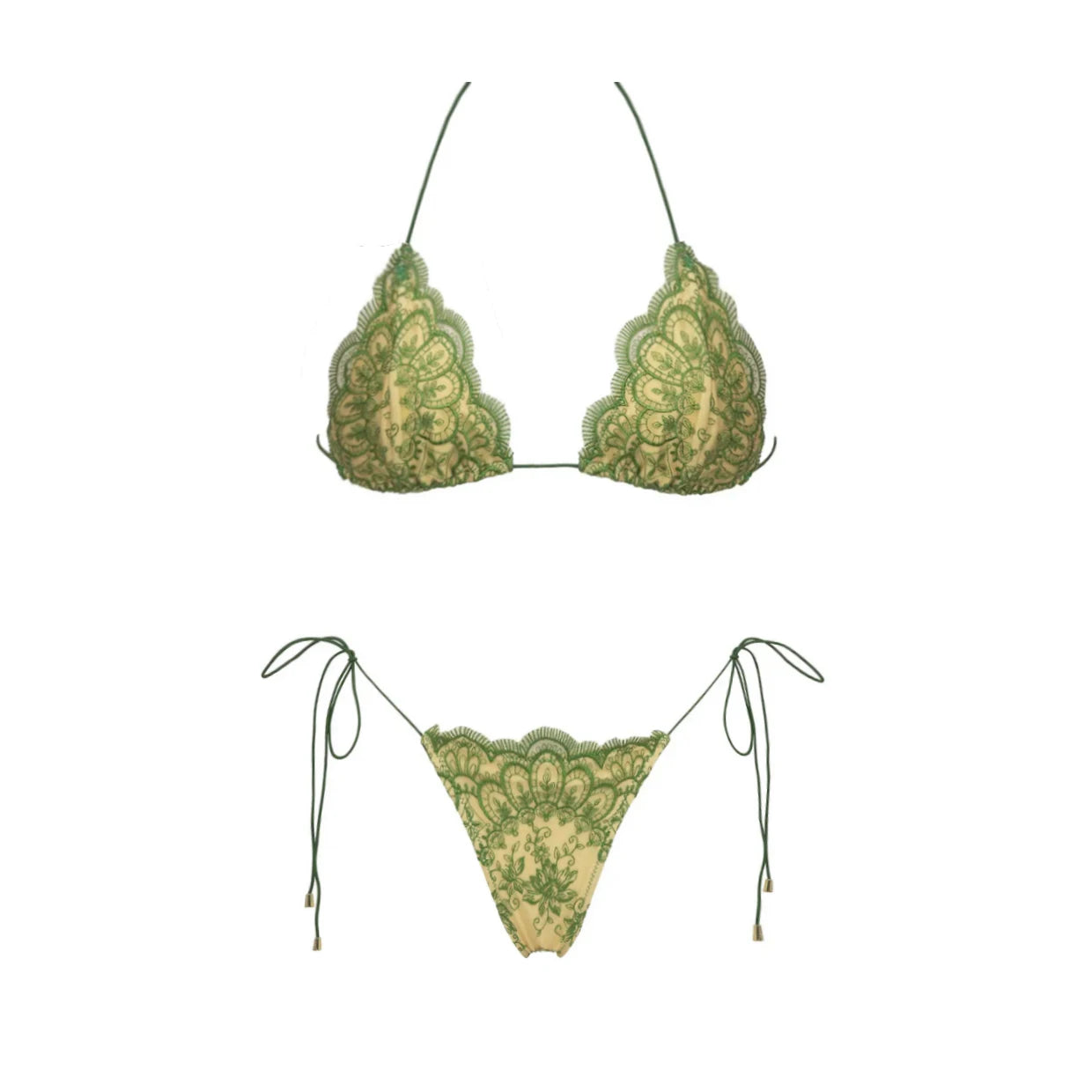 Lunivop   3Pcs Lace Bikini Set Sexy Women Swimsuit Push Up Swimwear 2025 Bandeau Biquini Female Micro Bathing Suit Beach Outfit Mini Skirt