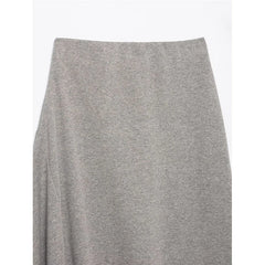 Lunivop  High Waist Skirt Women's Spring Autumn Long Skirt Casual Asymmetrical Hem Ruffles Midi Skirts For Women New ﻿