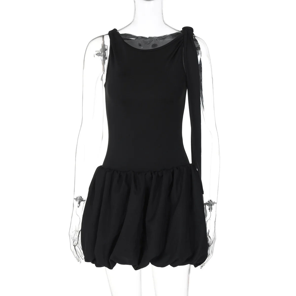 Lunivop Asymmetrical Knotted Sleeveless Bodysuit Short Ball Skirt Women'S Sets Korean Casual Clothing Elegant Y2K Ladies Clothes