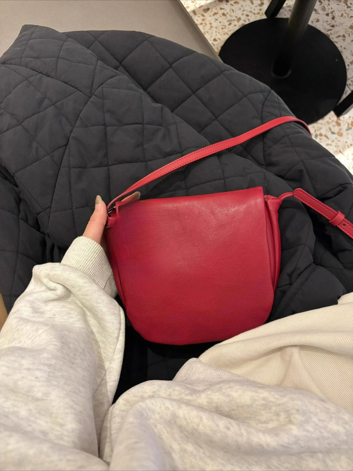 Lunivop  Versatile Commuting Single Shoulder Crossbody Saddle Bags for Women New Retro Mini Red Mobile Phone Bag