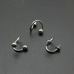 Lunivop 1 Pcs S Shape 316L Stainless Steel Lip Piercing Nose Ring Helix Piercing Cartilage Earring Body Piercing Vajinal Jewelry 16G