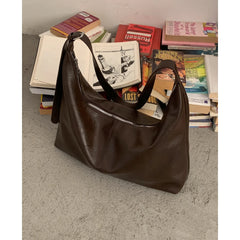 Lunivop  Korean Tote One Shoulder Large Bags for Women in Winter New Retro Large Capacity Underarm Bag