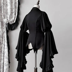Lunivop  Japanese Vintage Elegant Lolita Shirt Women Victorian Gothic Flare Sleeve Blouses Female Y2k Aesthetic Casual Retro Tops Blusas