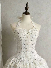 Lunivop  Japanese Gothic Style Striped Bow Lolita Dress Women Lace Slim Bandage Shirt Dresses Y2k Aesthetics Party Mini Dresses Design