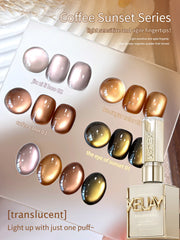 Lunivop  4Pcs 15ML Brown cat eye Nail Gel polish set Semi Permanent Nail Art Soaking UV LED Nail Salon DIY Nail Salon Gel