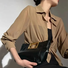 Lunivop  Chiffon Blouse for Women New Summer Sheer Mesh Long Sleeve Sun Protection Shirts Korean Fashion Office Lady Shirt Tops