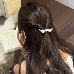 Lunivop  Korean Style Angel Wing Inlay Rhinestone Women's Duckbill Hair Clips Imitation Pearl Heart Side Bangs Barrettes Hair Accessories