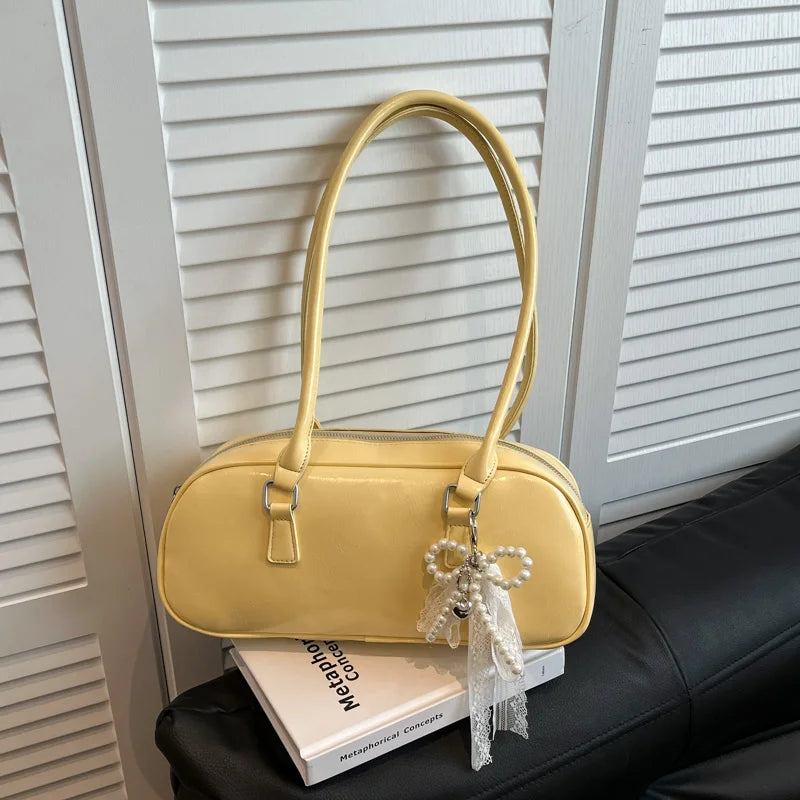 Lunivop  Silver Ballet Sle Large Capaci Women's Handbag Pillow Bag Versatile Underarm Bag Single oulder Bag for Young Women