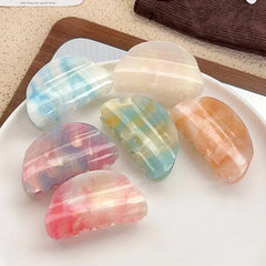 Lunivop  8CM Colorful Semicircle Acrylic Hair Clip Hairpins Women Hair Crab Hair Claws Women Make Up Washing Tool Hair Accessories ﻿