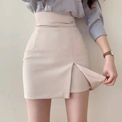 Lunivop New Women's Autumn High-waisted Bodycon Mini Dress Cropped Skirt Professional Suit Skirt For Work