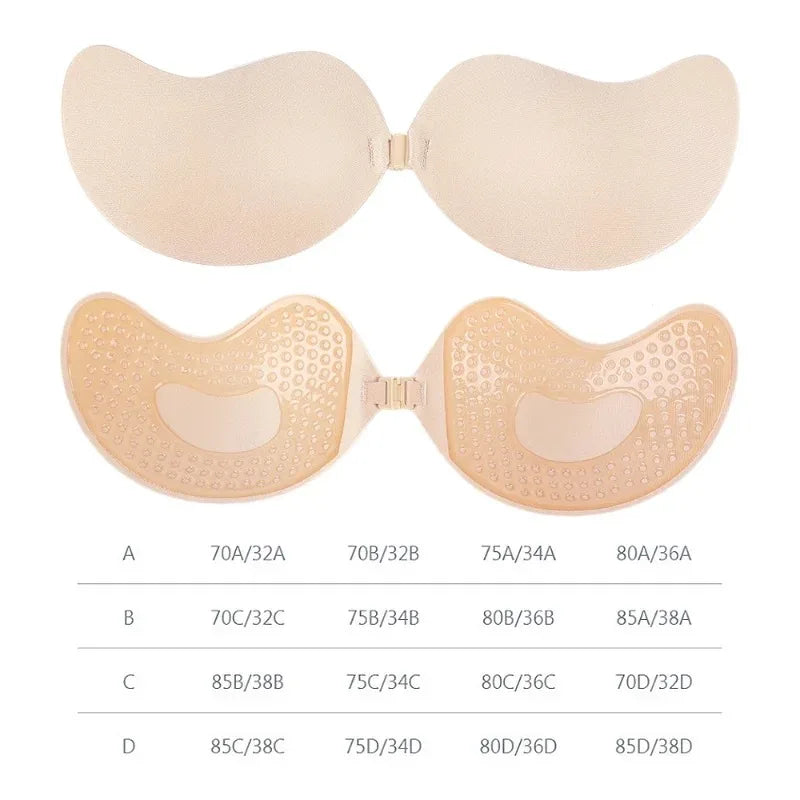 Lunivop Invisible Push Up Bras for Women Silicone Adhesive Stick Bra Pads Girls Summer Strapless Nipple Cover Wedding Lingerie Underwear