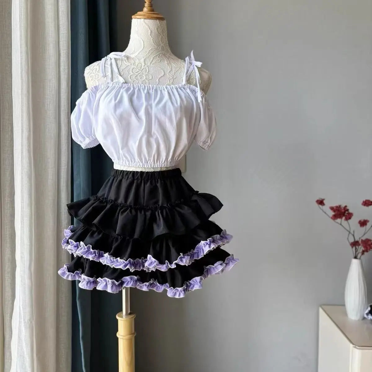 Lunivop  Sweet Lace Pleated Cake Skirt for Women Korean All-match Faldas Sexy Mujer 2025 Summer New Pumpkin A-line Flower Bud Skirts