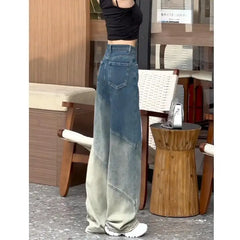 Lunivop  Faionable High Waist Wide Leg Jeans Women's Straight Cut Floor Length Trousers Autumn Winter New Sle Versatile Loose Slim...