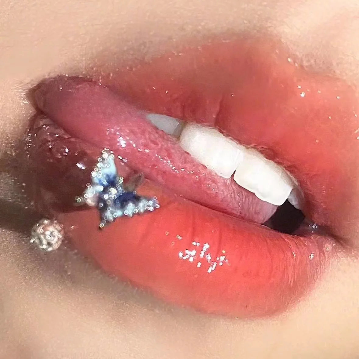 Lunivop Blue Butterfly Lip Ring C Ring Horseshoe Ring Mud Ball Lip Labret Piercing Jewelry Stainless Steel Earrings Septum Piercing