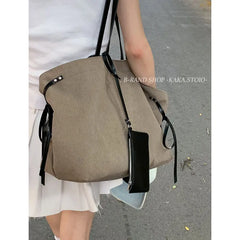 Lunivop  Retro Large Capacity Canvas Tote Bags for Women New Fashion Casual Single Shoulder Hand-held Commuting Bag