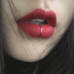 Lunivop  5Pcs/set Lip Nose Rings Neutral Punk Lip-shaped Ear Nose Clip Fake Diaphragm with Perforated Lip Hoop Body Jewelry Steel Ring