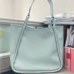 Lunivop  Sweet Lovely Blue Tote Bag Women Leather Large Capacity Shoulder Bags Ladies Everyday Commuter Casual Underarm Bag