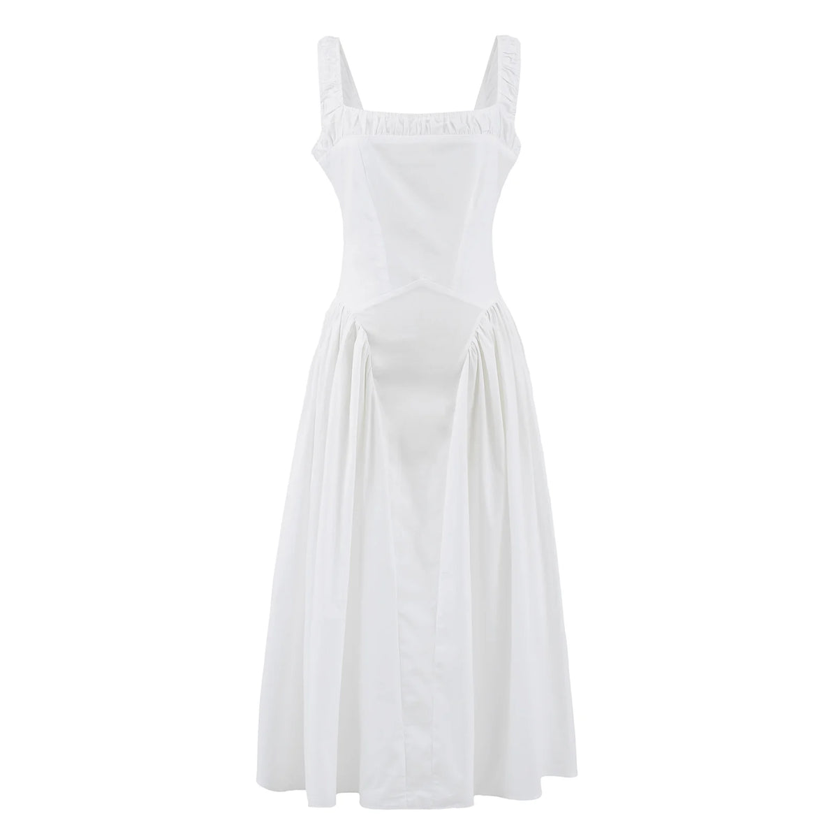 Lunivop  Sexy Pink Elastic Strap Tank Dress Ruched Slash Neck Zipper Back Slim Low Waist Hem Swing Midi Long Robe Sleeveless Vestidos