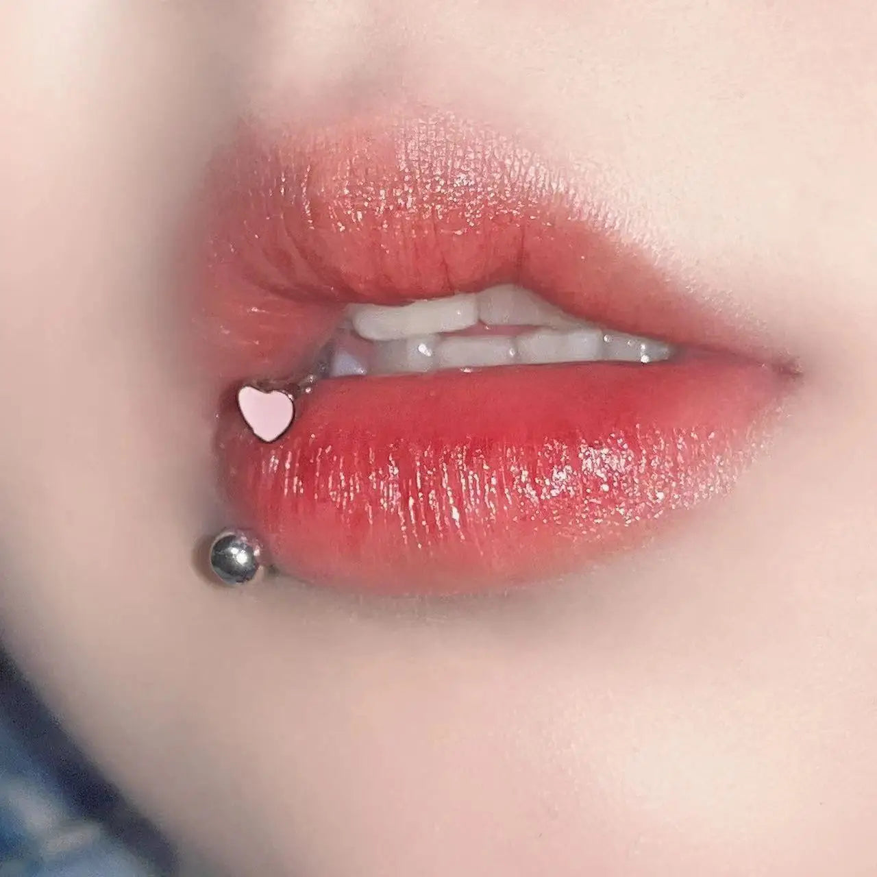 Lunivop Love Lip Ring 316L Titanium Steel Labret Horseshoe Ring Nose Piercing Sweet Cool Small Oil Drop Ear Stud Piercing Jewelry