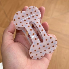 Lunivop  Fashion Leopard Print Bone Hair Claw For Women Classic Colorful Polka Dot Hair Clip Back Head Clip Cute Hair Accessories