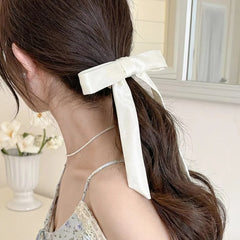 Lunivop  Elegant Cute Ribbon Bow Scrunchies Women Girl Sweet Elastic Hair Band Accessories Tie Hair Rope Headdress Headwear Ornament