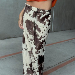 Lunivop   Animal Pattern Printed Midi Skirt Women Summer Fashion Belt  A-Line Long Skirt Vintage High Waist Female Chic Lady Skirts 2025
