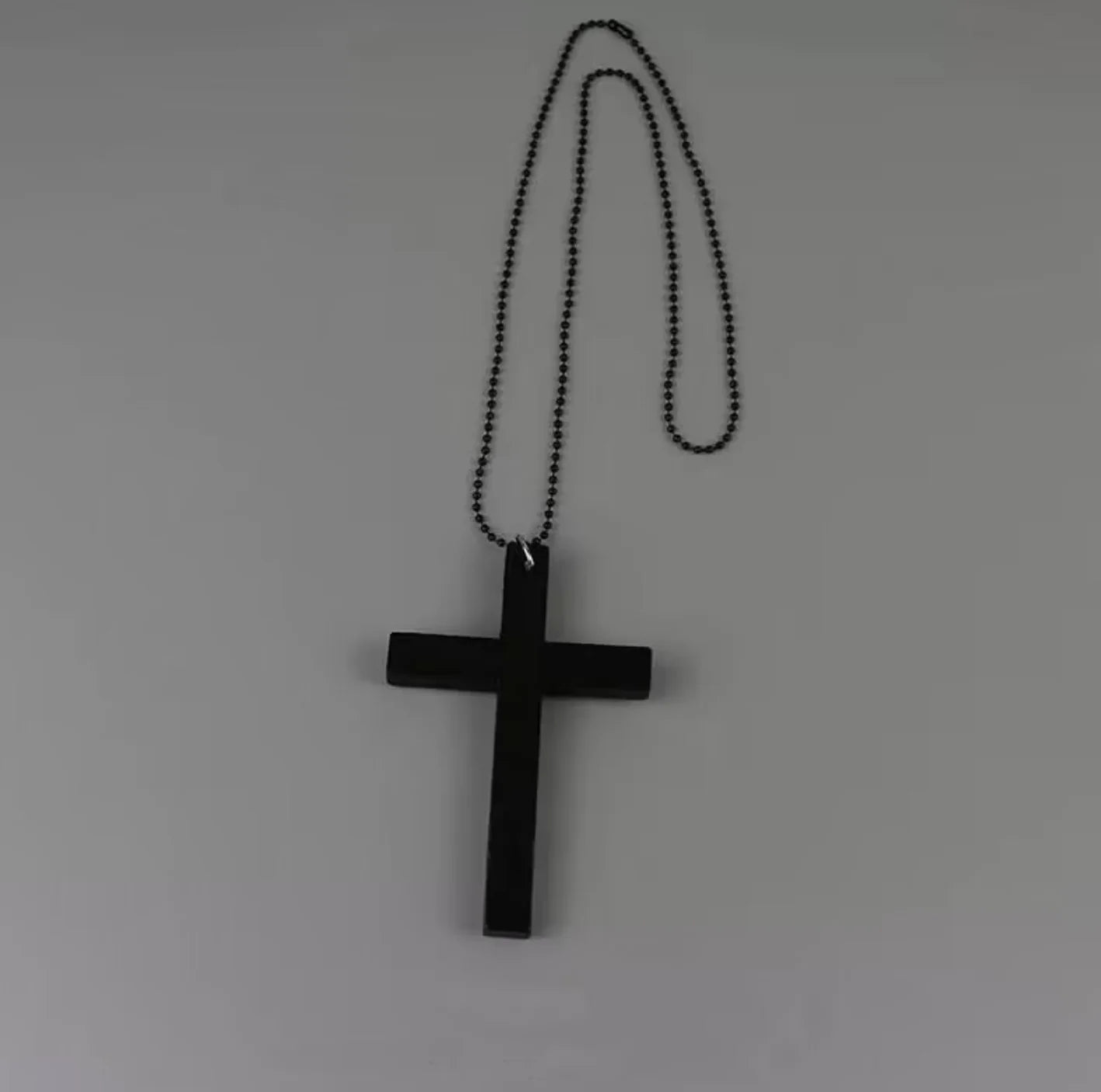 Lunivop Trendy Cool Punk Gothic Wood Cross Pendant nNecklace for Women Men Vintage Black Hip Hop Y2k Necklace Party Jewelry Gift