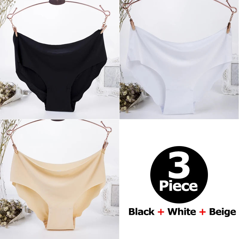 Lunivop Women Seamless Panties Summer Ultra-Thin Breathable Ice Silk Panties Briefs Female Girl Large Size Sexy Lingerie Panty Underwear