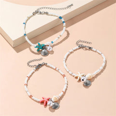 Lunivop New Trendy Simple Colorful Star Shell Pearl Pendant Bracelet for Women Niche Design Beach Holiday Jewelry Gifts