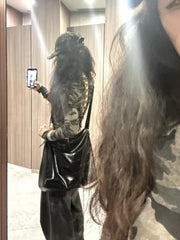 Lunivop  Vintage Camouflage Print Backless Bandage Sweatshirt Women Autumn Slim Fit Zipper Long Sleeve Jackets Y2k Hoodies