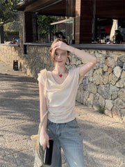 Lunivop  Fashion T Shirts Women Flowers Swinging Collar Short Sleeve Summer Fashion Sweet Elegant Tops Female Casual Tshirt
