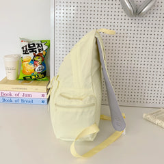Lunivop Lightweight Lavvender Nylon Backpack For Women Cute Drawstring Daypack With Multiple Pockets Pastel Purple Soft Puff School Bag
