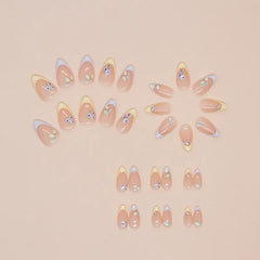 Lunivop  24pcs Simple french tip nails Mango Blueberry Short Removable Nail tip cheap medium press on nails False nails acrylic fake nail