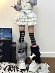 Lunivop  Sweet White Cake Skirt for Women Y2k Fashion High Waist A-line Skirts 2025 Summer New All-match Faldas Sexy Mujer