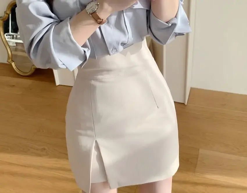 Lunivop New Women's Autumn High-waisted Bodycon Mini Dress Cropped Skirt Professional Suit Skirt For Work