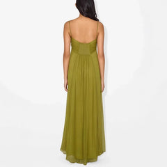 Lunivop  Summer Elegant Dresses  Long V-neck Lantern Sleeves Double Buttons Sexy Dress Short Sleeves Party Robe Female Clothes Vestidos
