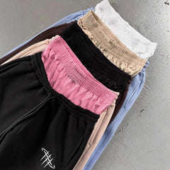 Lunivop  Hip-hop Vintage Aesthetics 2000s American retro style street Harajuku loose casual double waisted pants fake two piece Sweatpant