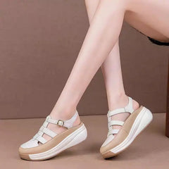 Lunivop Summer New Women’s Shoes Fashion Hollow Out Breathable Mixed Colors Soft Sole Wedges Sandals Shoes for Women Sandalias