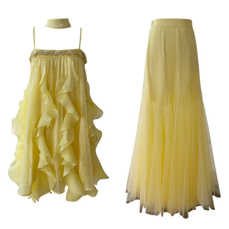Lunivop  Fashion Women Dress Set Sleeveless Strapless + High Waist Skirt Female Summer Party Dresses New Tide
