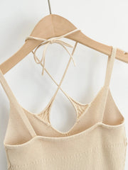 Lunivop  Summer 2 ways wear Camis Women Cross Lace-up Bandage Tank Tops Retro Corset Cool Girl Sexy Slim Knitted Crop Top Tees