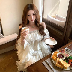 Lunivop  Summer Sexy Off Shoulder Fashion Strapless Top for Women New High Waist Ruffles Patchwork Skirts Two Piece Sets